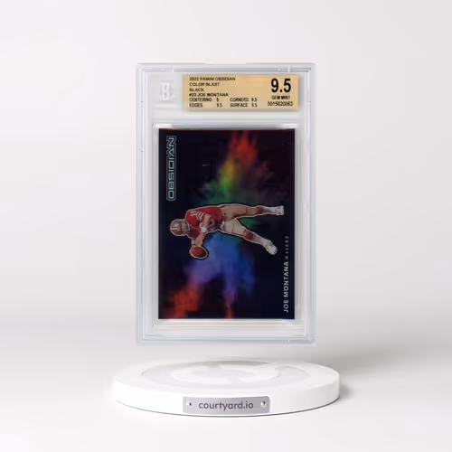2022 Panini Obsidian Color Blast Black #CBBJMO Joe Montana (BGS 9.5 GEM MINT)