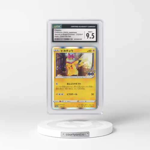 2019 Sword & Shield Promos #272/S-P Pikachu - Holo Card File Set (CGC 9.5 MINT+)