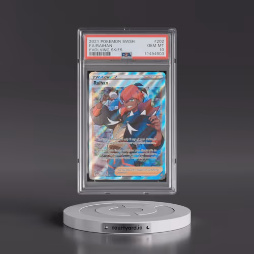 2021 Pokémon Sword & Shield Evolving Skies #202 Raihan - Full Art (PSA 10 GEM MINT)