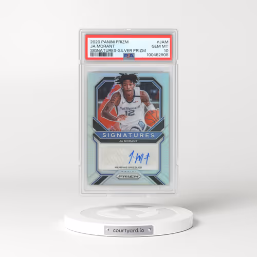 2020 Panini Prizm Signatures #JAM Ja Morant - Silver Prizm (PSA 10 GEM MINT)