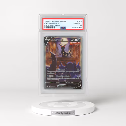 2021 Pokémon Sword & Shield Evolving Skies #189 Umbreon V - Holo Full Art (PSA 10 GEM MINT)