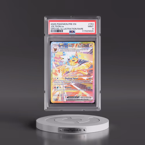 2025 Pokémon Pre EN-Prismatic Evolutions #153 Jolteon EX - Holo Special Illustration Rare (PSA 9 MIN