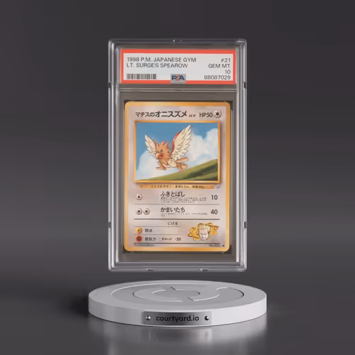 1998 Pokémon Gym #21 LT. Surge's Spearow (PSA 10 GEM MINT)