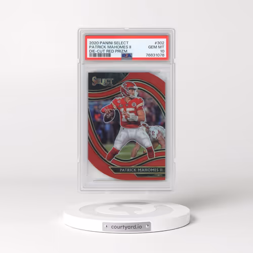 2020 Panini Select #302 Patrick Mahomes II - Die-Cut Red Prizm (PSA 10 GEM MINT)