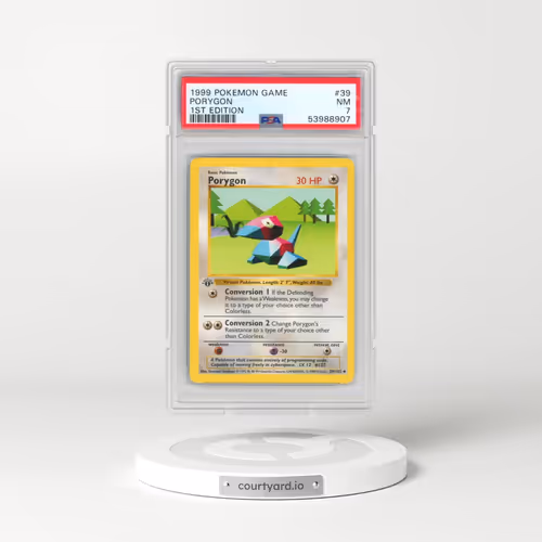 1999 Pokémon Game #39 Porygon - 1st Edition (PSA 7 NM)