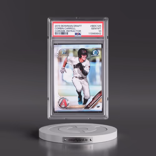 2019 Bowman Draft #BDC125 Corbin Carroll - Chrome-Refractor (PSA 10 GEM MINT)