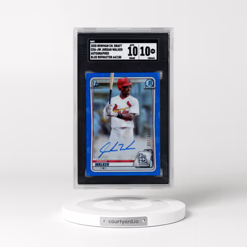 2020 Bowman Chrome Draft #CDA-JW Jordan Walker - Auto. Blue Refractor (SGC 10 GEM MINT)