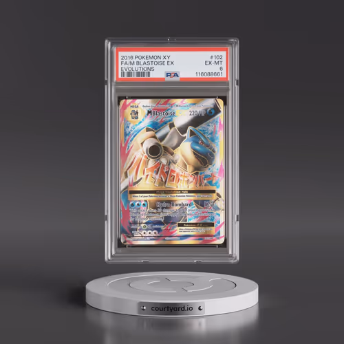 2016 Pokémon XY Evolutions #102 M Blastoise EX - Holo Full Art (PSA 6 EX-MT)