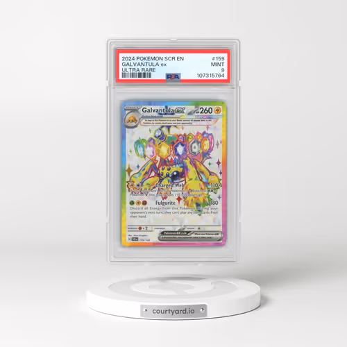 2024 Pokémon Scr EN-Stellar Crown #159 Galvantula EX - Holo Ultra Rare (PSA 9 MINT)