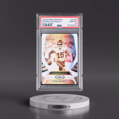 2020 Panini Certified Gold Team #GTPM Patrick Mahomes II (PSA 10 GEM MINT)