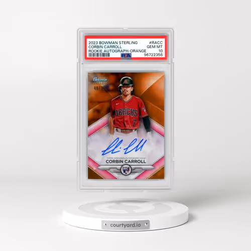 2023 Bowman Sterling Rookie Autographs #RACC Corbin Carroll - Orange Refractor (PSA 10 GEM MINT)