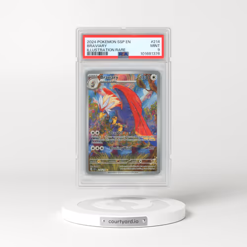 2024 Pokémon Ssp EN-Surging Sparks #214 Braviary - Illustration Rare (PSA 9 MINT)