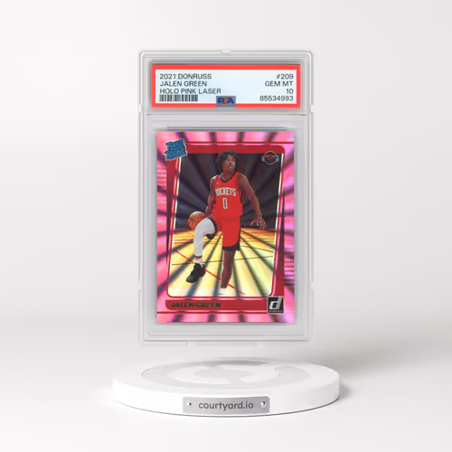 2021 Panini Donruss #209 Jalen Green - Holo Pink Laser (PSA 10 GEM MINT)