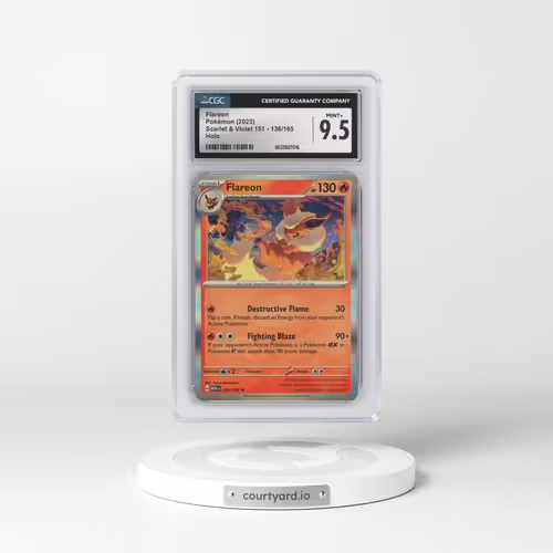 2023 Scarlet & Violet 151 - MEW EN #136/165 Flareon - Holo (CGC 9.5 MINT+)