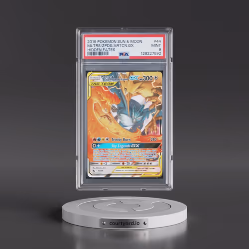 2019 Pokémon Sun & Moon Hidden Fates #44 Moltres & Zapdos & Articuno GX - Holo (PSA 9 MINT)