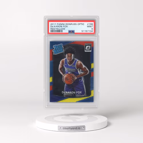 2017 Panini Donruss Optic #196 DE'Aaron Fox - Red/Yellow (PSA 9 MINT)
