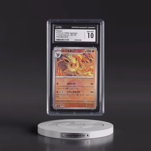 2024 Pokémon Sv8a-Terastal Fest EX #021 Flareon - Reverse Holo (CGC 10 GEM MINT)