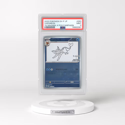 2023 Pokémon SV-P Promo #063 Vaporeon - YU Nagaba X Pokemon Card Game Campaign (PSA 9 MINT)