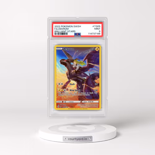 2022 Pokémon Sword & Shield Brilliant Stars #TG05 Zekrom - Full Art (PSA 9 MINT)