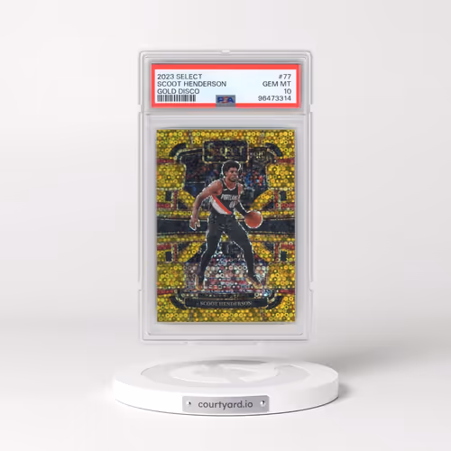 2023 Panini Select #77 Scoot Henderson - Gold Disco (PSA 10 GEM MINT)