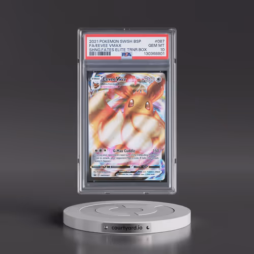 2021 Pokémon Swsh Black Star Promo #087 Eevee Vmax - Full Art Shining Fates Elite Trainer Box (PSA 1