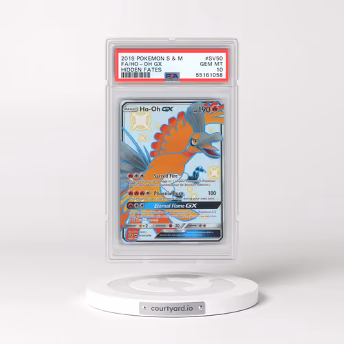 2019 Pokémon Sun & Moon Hidden Fates #SV50 HO-Oh GX - Holo Full Art (PSA 10 GEM MINT)