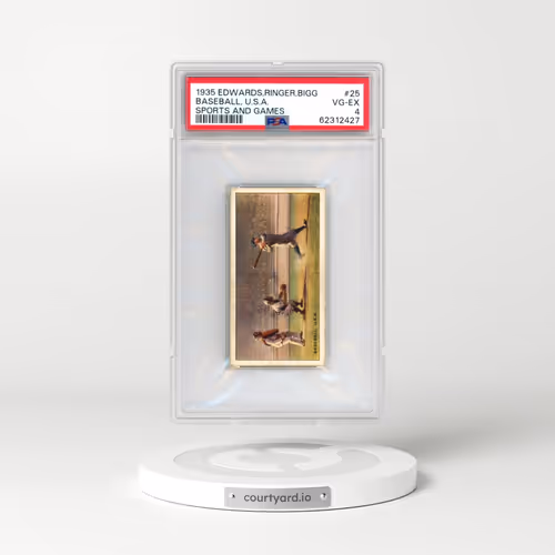 1935 Edwards, Ringer & Bigg Sports and Games #25 Baseball, U.S.A. (PSA 4 VG-EX)