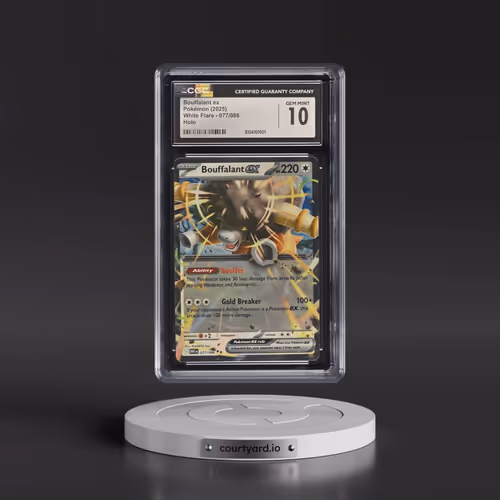 2025 Pokémon Wht EN-White Flare #077 Bouffalant EX - Holo (CGC 10 GEM MINT)