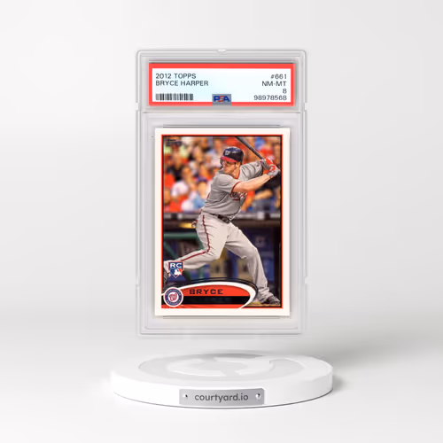 2012 Topps #661 Bryce Harper - Blue Helmet (PSA 8 NM-MT)