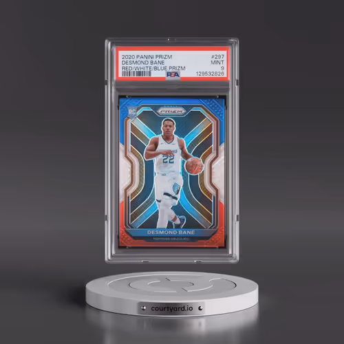 2020 Panini Prizm #297 Desmond Bane - Red/White/Blue Prizm (PSA 9 MINT)