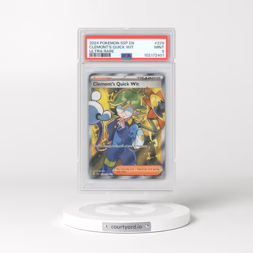 2024 Pokémon Ssp EN-Surging Sparks #229 Clemont's Quick Wit - Ultra Rare (PSA 9 MINT)