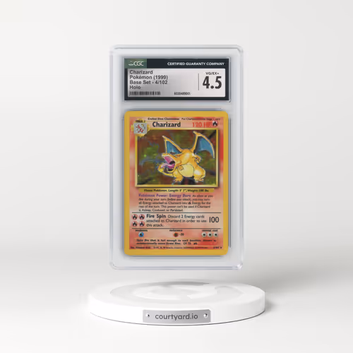 1999 Base Set #4/102 Charizard - Holo (CGC 4.5 VG-EX+)