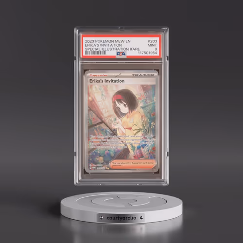 2023 Pokémon Mew EN-151 #203 Erika's Invitation - Special Illustration Rare (PSA 9 MINT)