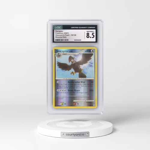 2007 Diamond & Pearl #16/130 Staraptor - Reverse Holo (CGC 8.5 NM-MT+)