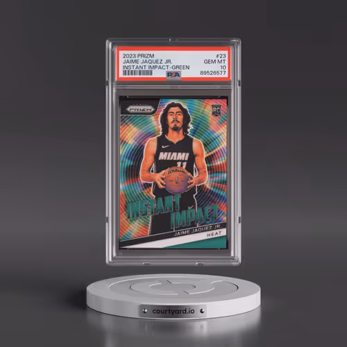 2023 Panini Prizm Instant Impact #23 Jaime Jaquez Jr. - Green Prizm (PSA 10 GEM MINT)