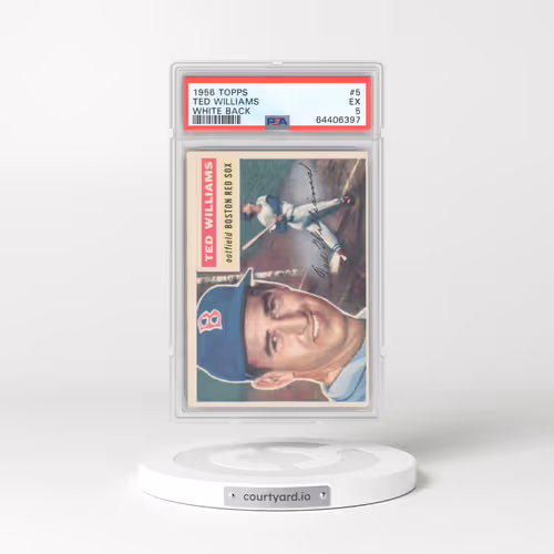 1956 Topps #5 Ted Williams - White Back (PSA 5 EX)