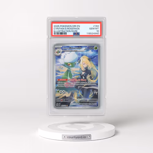 2025 Pokémon Dri EN-Destined Rivals #184 Cynthia's Roserade - Illustration Rare (PSA 10 GEM MINT)