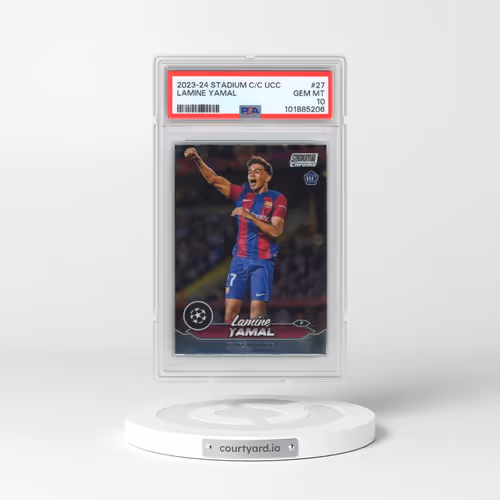 2023-24 Topps Stadium Club Chrome UEFA Club Competitions #27 Lamine Yamal (PSA 10 GEM MINT)