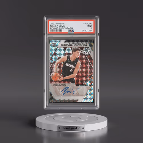 2022 Panini Mosaic Rookie Autographs Mosaic #RAJOV Nikola Jovic (PSA 9 MINT)
