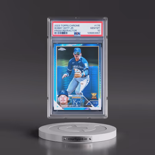 2023 Topps Chrome #176 Bobby Witt Jr. - Prism Refractor (PSA 10 GEM MINT)