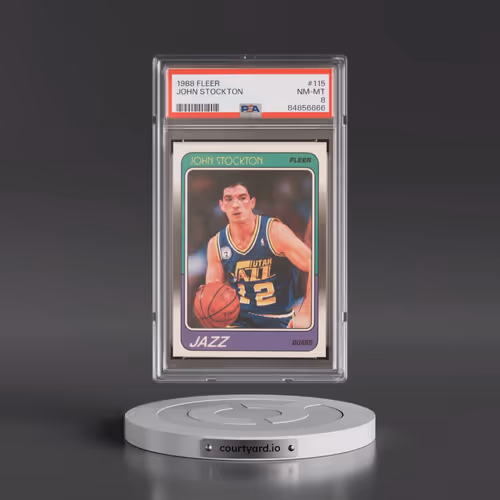1988 Fleer #115 John Stockton (PSA 8 NM-MT)