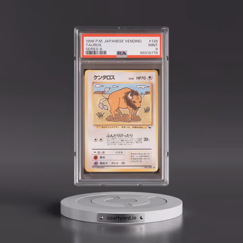 1998 Pokémon Vending #128 Tauros - Series III (PSA 9 MINT)