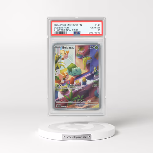 2024 Pokémon Scr EN-Stellar Crown #143 Bulbasaur - Illustration Rare (PSA 10 GEM MINT)