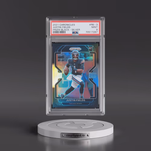 2021 Panini Chronicles Prizm Black #PB-3 Justin Fields - Silver (PSA 9 MINT)