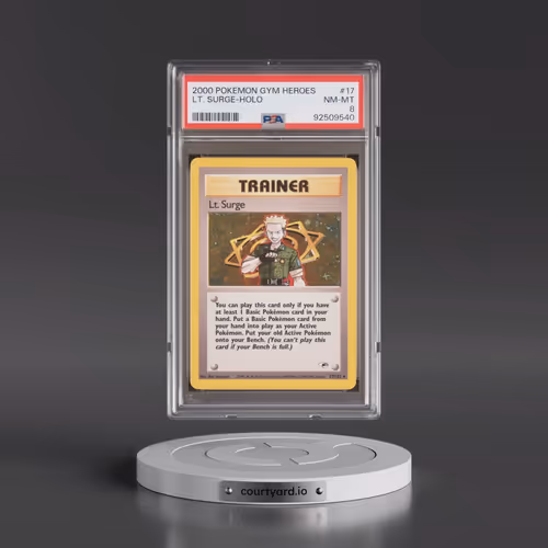 2000 Pokémon Gym Heroes #17 LT. Surge - Holo (PSA 8 NM-MT)