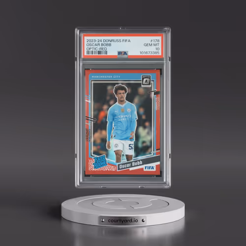 2023-24 Panini Donruss FIFA #178 Oscar Bobb - Optic-Red (PSA 10 GEM MINT)