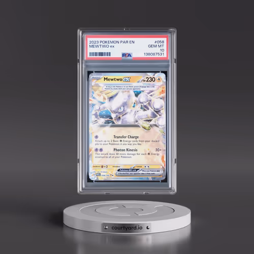 2023 Pokémon Par EN-Paradox Rift #058 Mewtwo EX - Holo (PSA 10 GEM MINT)