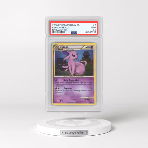 2010 Pokémon Heartgold & Soulsilver Undaunted #2 Espeon - Holo (PSA 7.5 NM+)