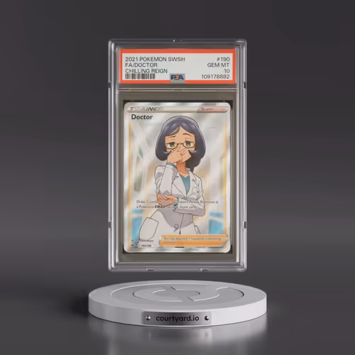 2021 Pokémon Sword & Shield Chilling Reign #190 Doctor - Full Art (PSA 10 GEM MINT)