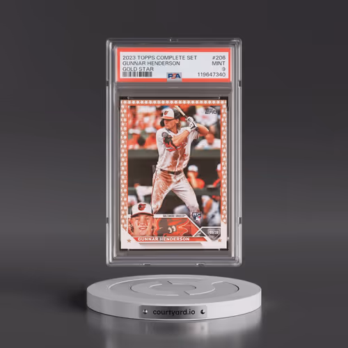 2023 Topps Complete Set #206 Gunnar Henderson - Gold Star (PSA 9 MINT)
